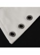 White Punk Nylon Strap Metal Buckle Decoration Long Sleeve Elasticity Thick Shirt