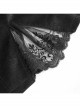 Gothic Pattern Leather Button Decoration Slim-Fitting Black Hip Skirt