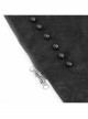 Gothic Pattern Leather Button Decoration Slim-Fitting Black Hip Skirt