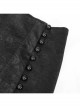 Gothic Pattern Leather Button Decoration Slim-Fitting Black Hip Skirt