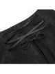 Gothic Pattern Leather Button Decoration Slim-Fitting Black Hip Skirt