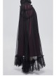 Wine Red Butterfly Lace Pendant Decoration Chiffon Gothic Basic A-Line Skirt