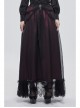 Wine Red Butterfly Lace Pendant Decoration Chiffon Gothic Basic A-Line Skirt