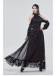 Wine Red Butterfly Lace Pendant Decoration Chiffon Gothic Basic A-Line Skirt