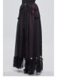 Wine Red Butterfly Lace Pendant Decoration Chiffon Gothic Basic A-Line Skirt