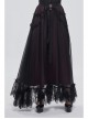 Wine Red Butterfly Lace Pendant Decoration Chiffon Gothic Basic A-Line Skirt