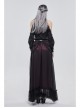 Wine Red Butterfly Lace Pendant Decoration Chiffon Gothic Basic A-Line Skirt