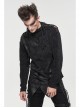 Gothic Metal Grommets With Drawstring Design Irregular Plush Fabric Distressed Black Sweater