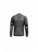 Gothic Bandage Design Net Yarn Perspective Male Black Sweater