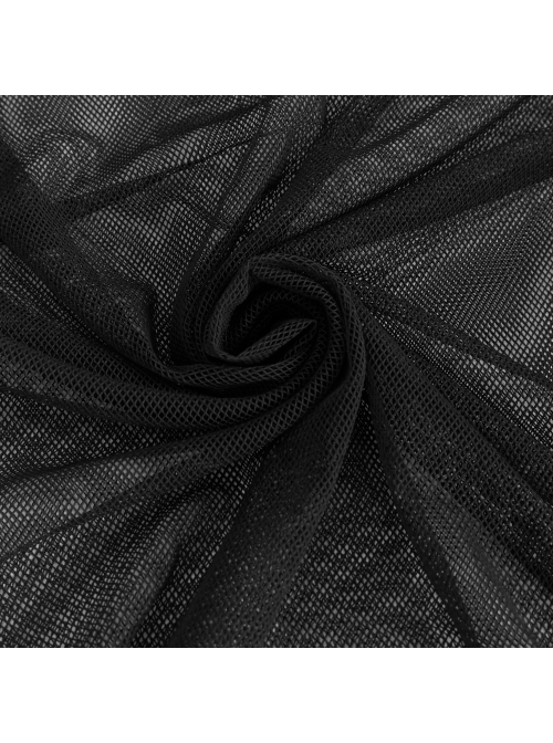 Gothic Elasticity Perspective Rhombus Net Yarn Male Black T-shirt