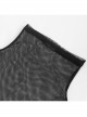 Gothic Elasticity Perspective Rhombus Net Yarn Male Black T-shirt