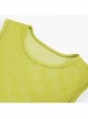 Gothic Elasticity Perspective Rhombus Net Yarn Male Yellow Sleeveless T-shirt