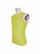 Gothic Elasticity Perspective Rhombus Net Yarn Male Yellow Sleeveless T-shirt