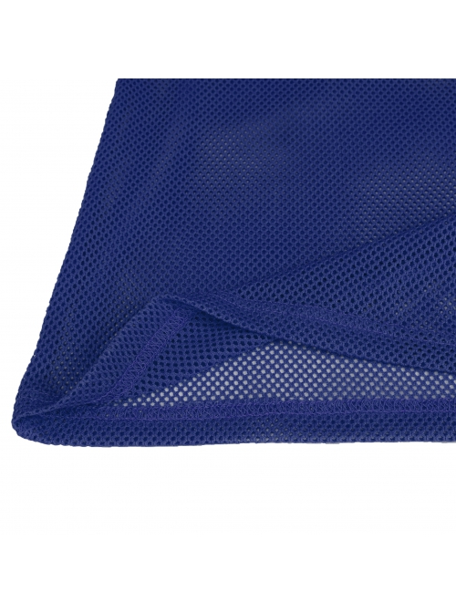 Gothic Elasticity Perspective Rhombus Net Yarn Male Blue Sleeveless T-shirt