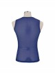 Gothic Elasticity Perspective Rhombus Net Yarn Male Blue Sleeveless T-shirt