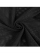 Black Elasticity High neck Long Sleeve Gothic Mesh T-shirt
