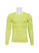 Yellow Elasticity High neck Long Sleeve Gothic Mesh T-shirt