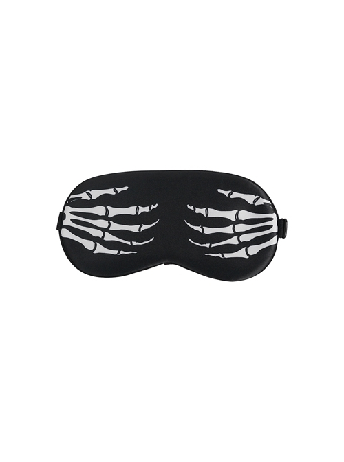 Ghost Handprint Adjustable Elastic Black Gothic Eye Mask