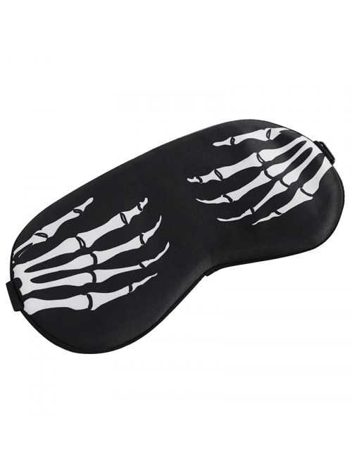 Ghost Handprint Adjustable Elastic Black Gothic Eye Mask