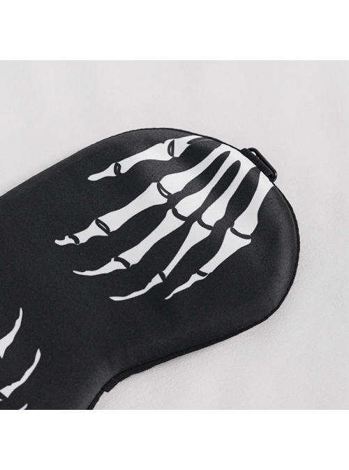 Ghost Handprint Adjustable Elastic Black Gothic Eye Mask