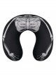 Gothic Black Skeleton Printed Decoration Memory Foam U-Shaped Pillow