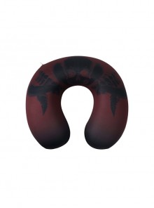 Gothic Red Devil Horns Printed Decoration Memory Foam U-Shaped Pillow