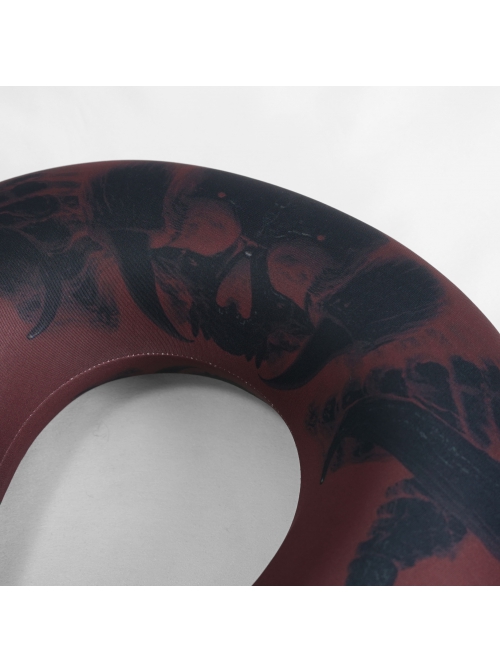 Gothic Red Devil Horns Printed Decoration Memory Foam U-Shaped Pillow