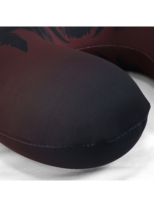 Gothic Red Devil Horns Printed Decoration Memory Foam U-Shaped Pillow