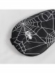 Gothic High Elastic Knitted Fabric Spider Web Print Black Eye Mask