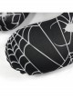 Gothic High Elastic Knitted Fabric Memory Foam Spider Web Print Black U-Shaped Pillow