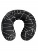 Gothic High Elastic Knitted Fabric Memory Foam Spider Web Print Black U-Shaped Pillow