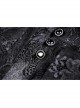 Black Gothic Retro Ruffle Neck Decorative Pattern Puff-Lace-Sleeves Brief Cape