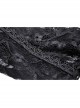 Black Gothic Retro Ruffle Neck Decorative Pattern Puff-Lace-Sleeves Brief Cape