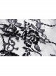 Gothic Pattern Decoration Butterfly Button Sexy Transparent Lace Bell Sleeves Black Cape