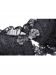 Gothic Pattern Decoration Butterfly Button Sexy Transparent Lace Bell Sleeves Black Cape