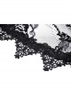 Gothic Pattern Decoration Butterfly Button Sexy Transparent Lace Bell Sleeves Black Cape