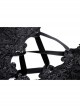 Gothic Lace Decoration Strap Design Luxe Embroiders Black Lady Underbust Corset