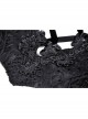 Gothic Lace Decoration Strap Design Luxe Embroiders Black Lady Underbust Corset
