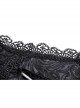 Gothic Lace Decoration Strap Design Luxe Embroiders Black Lady Underbust Corset