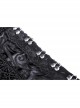 Gothic Lace Decoration Strap Design Luxe Embroiders Black Lady Underbust Corset