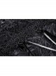 Gothic Lace Decoration Strap Design Luxe Embroiders Black Lady Underbust Corset
