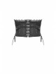 Gothic Lace Decoration Strap Design Luxe Embroiders Black Lady Underbust Corset