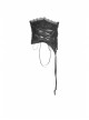 Gothic Lace Decoration Strap Design Luxe Embroiders Black Lady Underbust Corset