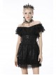 Gothic Lace Decoration Strap Design Luxe Embroiders Black Lady Underbust Corset