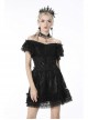 Gothic Lace Decoration Strap Design Luxe Embroiders Black Lady Underbust Corset