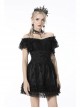 Gothic Lace Decoration Strap Design Luxe Embroiders Black Lady Underbust Corset