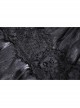 Glamorous Sparkling Queen Pearl Button Decoration Short Sleeve Lace Lapel Black Party Dress