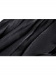 Glamorous Sparkling Queen Pearl Button Decoration Short Sleeve Lace Lapel Black Party Dress