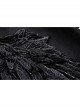 Gothic Lace Design Angel Wing Decoration Puff Short Sleeves Doll Mini Black Dress