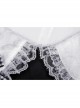Black Gothic Lolita Button Decoration Lace-Trim Rabbit Ear Dress